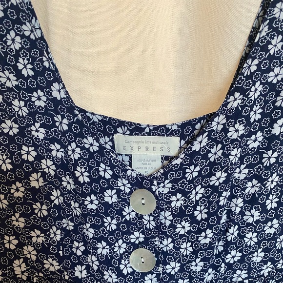 Floral blue and white maxi dress - Picture 5 of 7